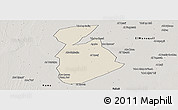 Shaded Relief Panoramic Map of Ma tuq, semi-desaturated