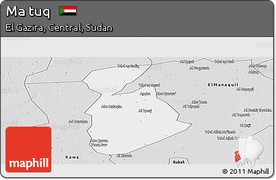 Silver Style Panoramic Map of Ma Tuq
