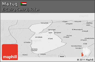 Silver Style Panoramic Map of Ma Tuq