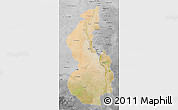 Satellite 3D Map of White Nile, desaturated
