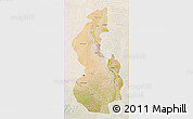 Satellite 3D Map of White Nile, lighten