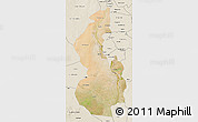 Satellite 3D Map of White Nile, shaded relief outside