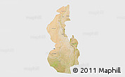 Satellite 3D Map of White Nile, single color outside