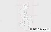 Silver Style 3D Map of White Nile, single color outside