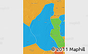 Political 3D Map of El Dewiem