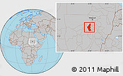 Gray Location Map of El Dewiem
