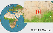 Satellite Location Map of El Dewiem