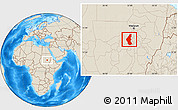 Shaded Relief Location Map of El Dewiem
