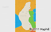 Shaded Relief Map of El Dewiem, political outside
