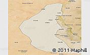 Shaded Relief Panoramic Map of El Dewiem, satellite outside