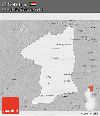 Gray 3D Map of El Geteina