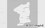 Gray 3D Map of El Geteina, single color outside