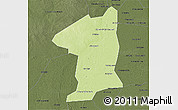 Physical 3D Map of El Geteina, darken