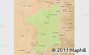 Physical 3D Map of El Geteina, satellite outside