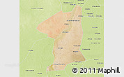 Satellite 3D Map of El Geteina, physical outside