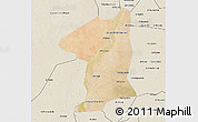 Satellite 3D Map of El Geteina, shaded relief outside