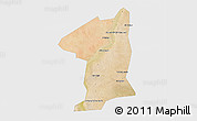 Satellite 3D Map of El Geteina, single color outside