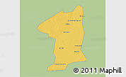 Savanna Style 3D Map of El Geteina, single color outside