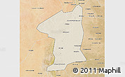 Shaded Relief 3D Map of El Geteina, satellite outside