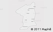 Silver Style 3D Map of El Geteina, single color outside