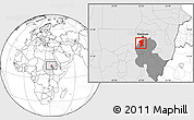 Blank Location Map of El Geteina, highlighted country, highlighted grandparent region