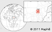 Blank Location Map of El Geteina