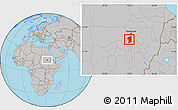 Gray Location Map of El Geteina