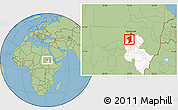Savanna Style Location Map of El Geteina, highlighted grandparent region