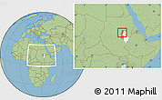 Savanna Style Location Map of El Geteina, highlighted parent region, highlighted grandparent region, within the entire country
