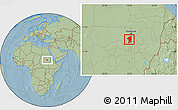 Savanna Style Location Map of El Geteina, hill shading
