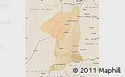Satellite Map of El Geteina, shaded relief outside