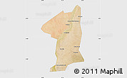 Satellite Map of El Geteina, single color outside