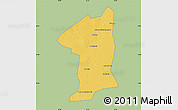 Savanna Style Map of El Geteina, single color outside