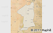 Shaded Relief Map of El Geteina, satellite outside