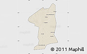 Shaded Relief Map of El Geteina, single color outside