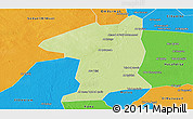 Physical Panoramic Map of El Geteina, political outside