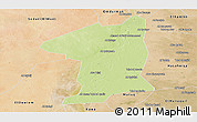 Physical Panoramic Map of El Geteina, satellite outside
