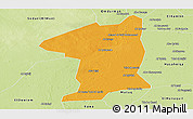 Political Panoramic Map of El Geteina, physical outside