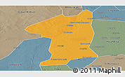 Political Panoramic Map of El Geteina, semi-desaturated