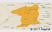 Political Panoramic Map of El Geteina, shaded relief outside