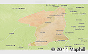 Satellite Panoramic Map of El Geteina, physical outside