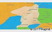 Satellite Panoramic Map of El Geteina, political outside