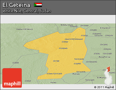 Savanna Style Panoramic Map of El Geteina