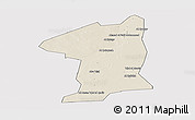 Shaded Relief Panoramic Map of El Geteina, cropped outside