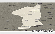 Shaded Relief Panoramic Map of El Geteina, darken