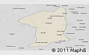 Shaded Relief Panoramic Map of El Geteina, desaturated