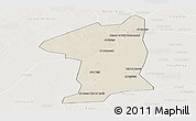 Shaded Relief Panoramic Map of El Geteina, lighten