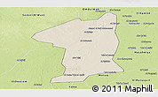 Shaded Relief Panoramic Map of El Geteina, physical outside