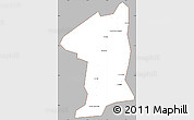 Gray Simple Map of El Geteina, cropped outside