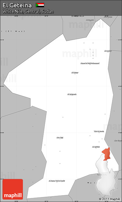 Gray Simple Map of El Geteina